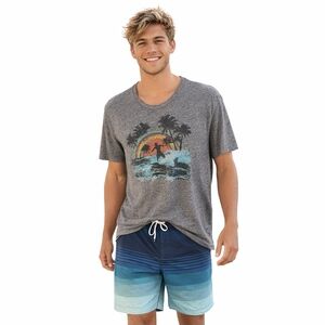 Chaser Brand Graphic Sunset Surfer Vintage Inspired Tee Men's Lrg